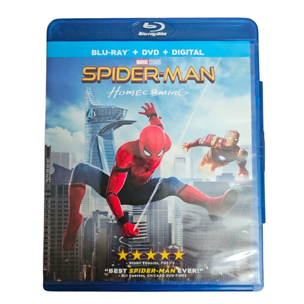 Marvel Spider-Man Homecoming DVD Movie Blue Case Good Condition Tom Holland MCU